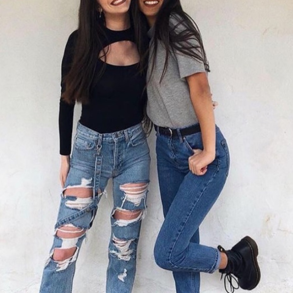 Black long sleeve with cut out